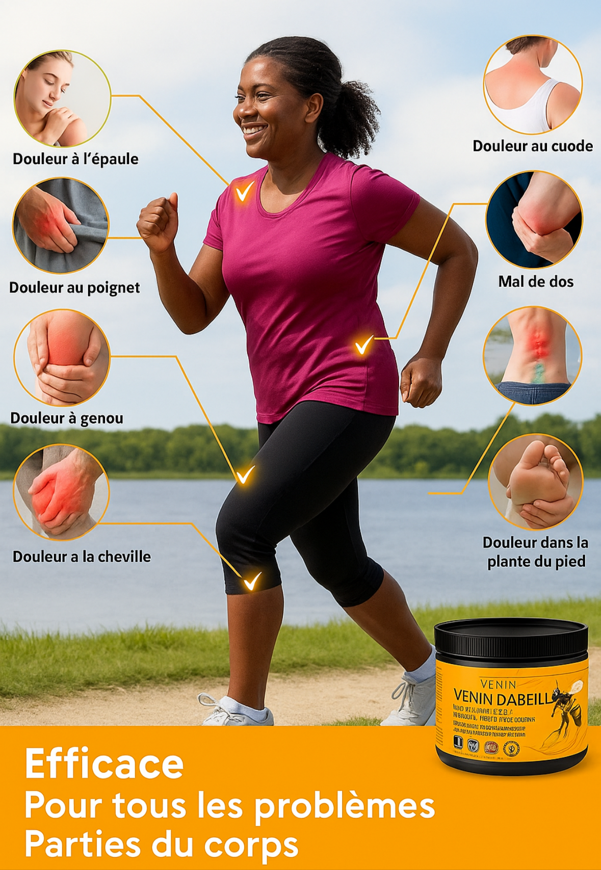 Venin d'Abeille™ Crème de Traitement de l’Arthrite, de l’Arthrose et des Douleurs Articulaires