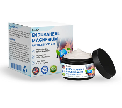 Crème antidouleur au magnésium Timilk® EnduraHeal (traite l'arthrite, la neuropathie, les rhumatismes, les blessures sportives et plus) (Copie)