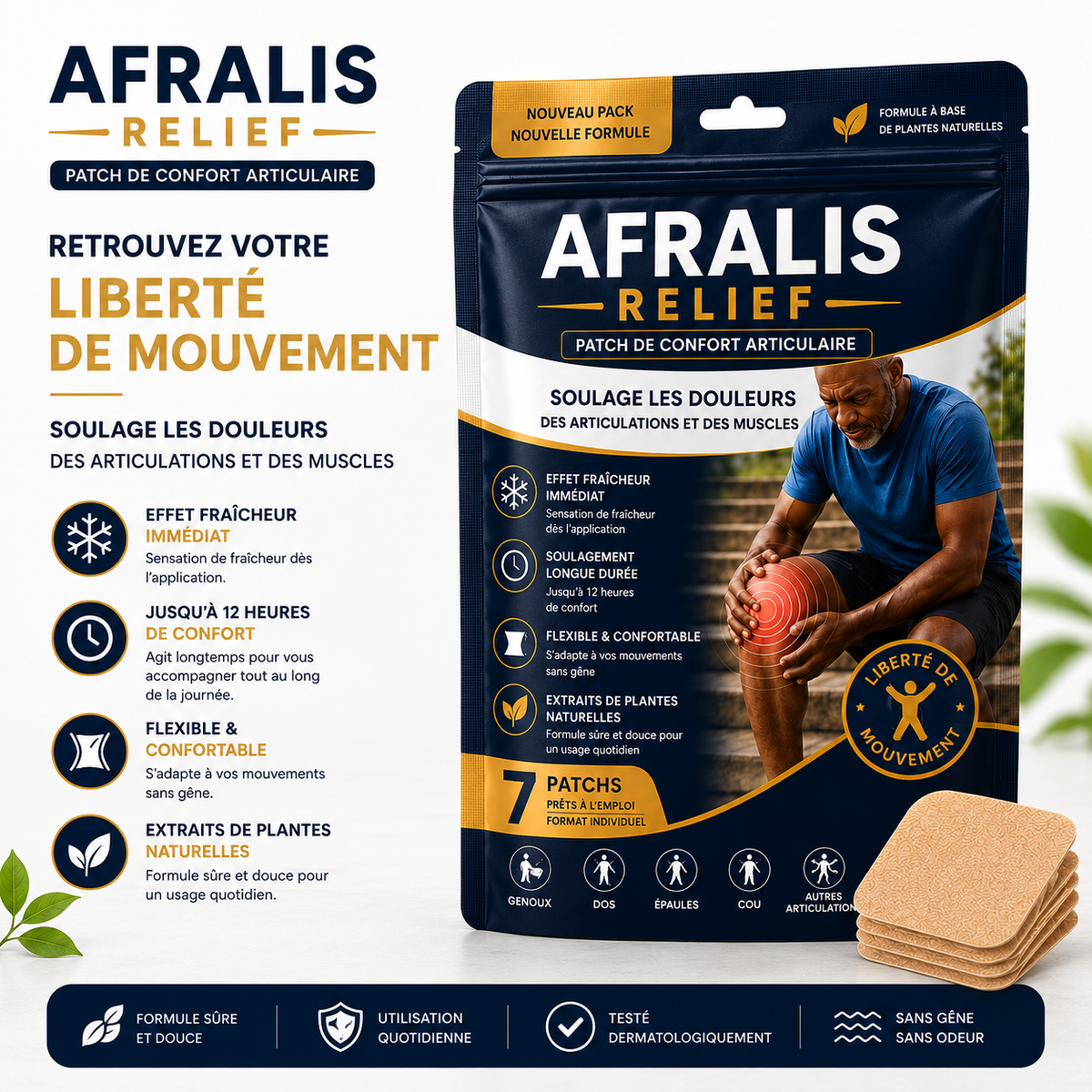 AFRALIS RELIEF – Patch Chauffant Muscles & Articulations